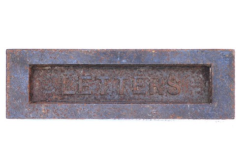 Cast iron letter box - iron, kenrick
