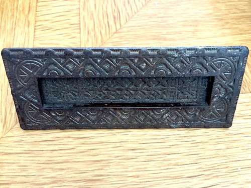 Antique cast iron letterbox - cast,