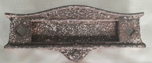 Vintage cast iron letter box - vintage,