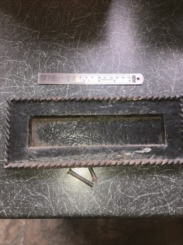 Vintage cast iron letter box - cast,