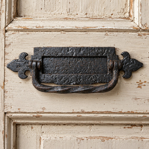 Antique cast iron letter - antique, box