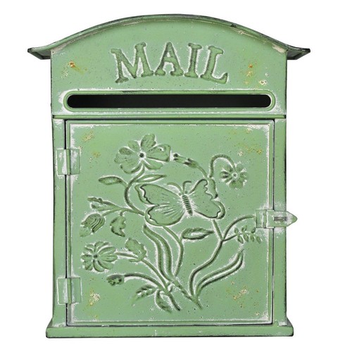 Rustic iron letterbox with - rustic,