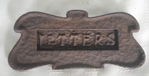 Vintage cast iron letter - iron,