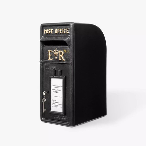Post box black - black, er