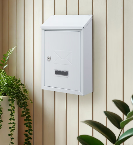 Letter box wall - mounted, white