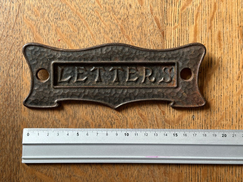 Antique victorian iron letter - victorian,