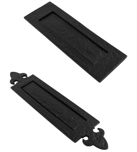 Black antique letter plate - letter,