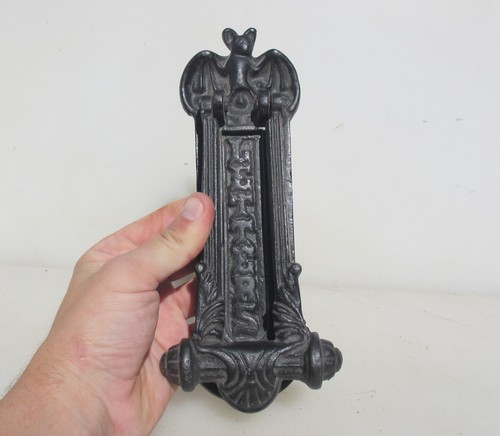 Vintage iron door letterbox - iron,